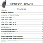 Debt of Honor — Mentor Manual