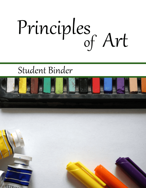 Principles of Art Student Binder High Visibility Font